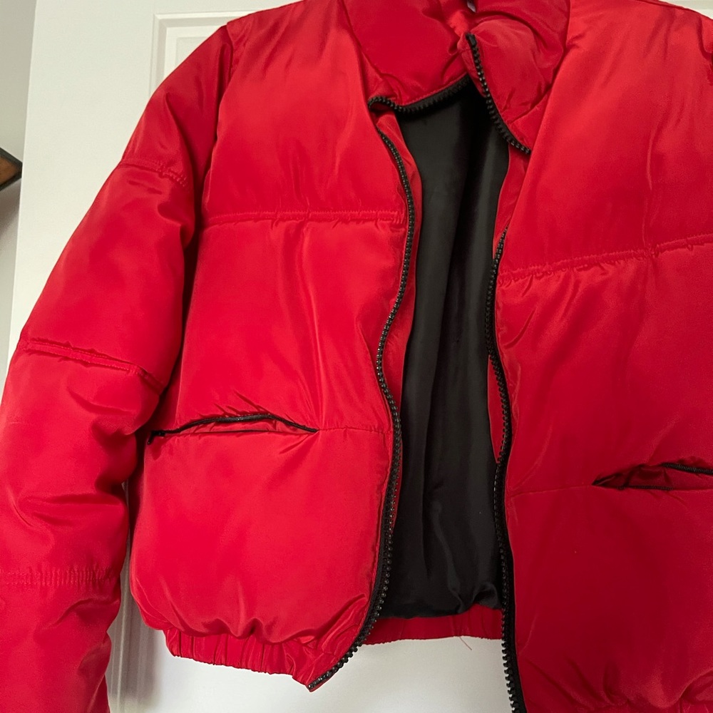 Red puffer jacket - Picture 3 of 3
